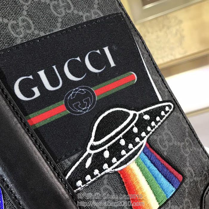 GUCCI 古馳男包 新款 474135 克pvc刺繡 Gucci男手提包 Gucci公事包